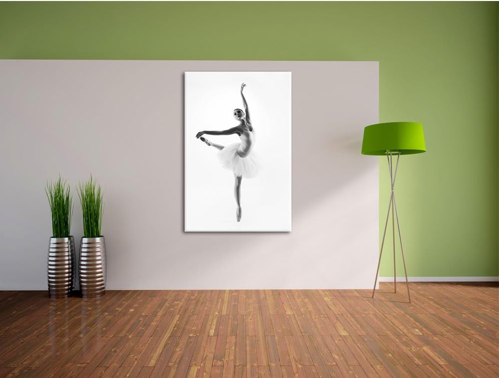 Ästhetische Ballerina, Format: 100x70 auf Leinwand, XXL riesige Bilder fertig gerahmt mit Keilrahmen