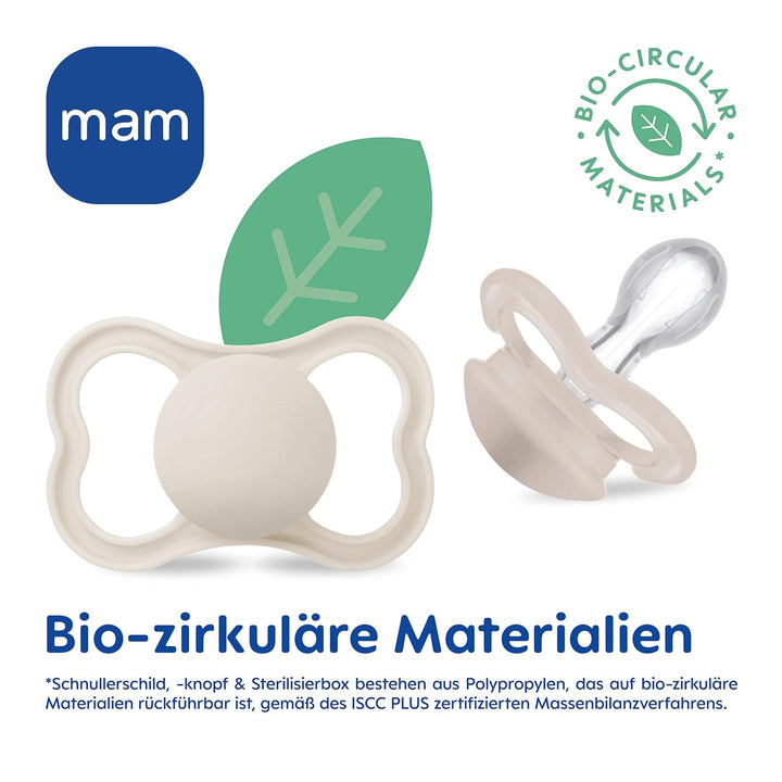 MAM Air Night Silikon Schnuller im 2er-Set, zahnfreundlicher und leuchtender Baby Schnuller, extra l