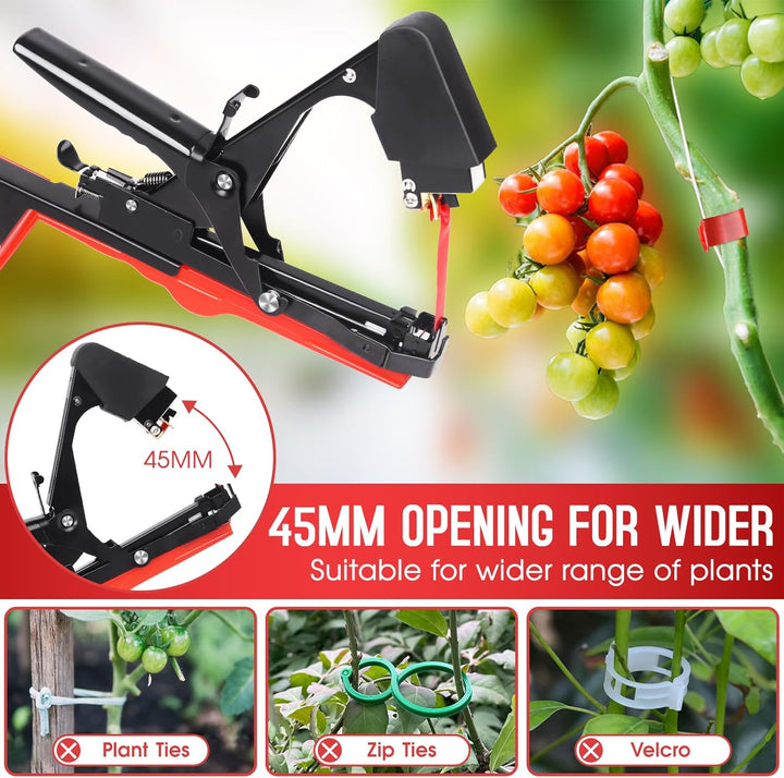 SWANSOFT Pflanzenbindemaschine, 45mm Bindezange für Pflanzen, Plant Tying Machine für Trauben Tomate