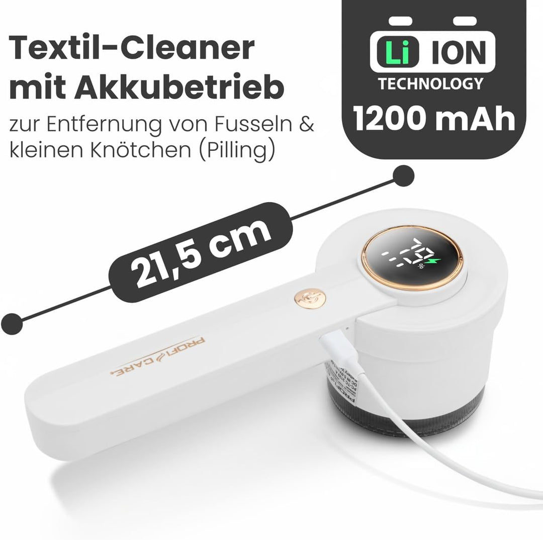 ProfiCare® Fusselrasierer elektrisch | Fusseln und kleine Knötchen/Pilling entfernen | mit Akku | fü
