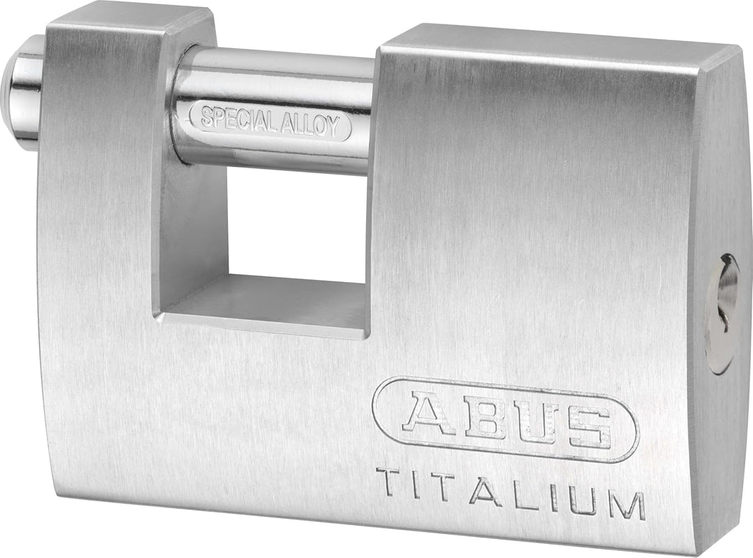 ABUS Titalium Vorhängeschloss 82TI/70 - Monoblock-Hangschloss für Rollgitter, Automaten, Container u