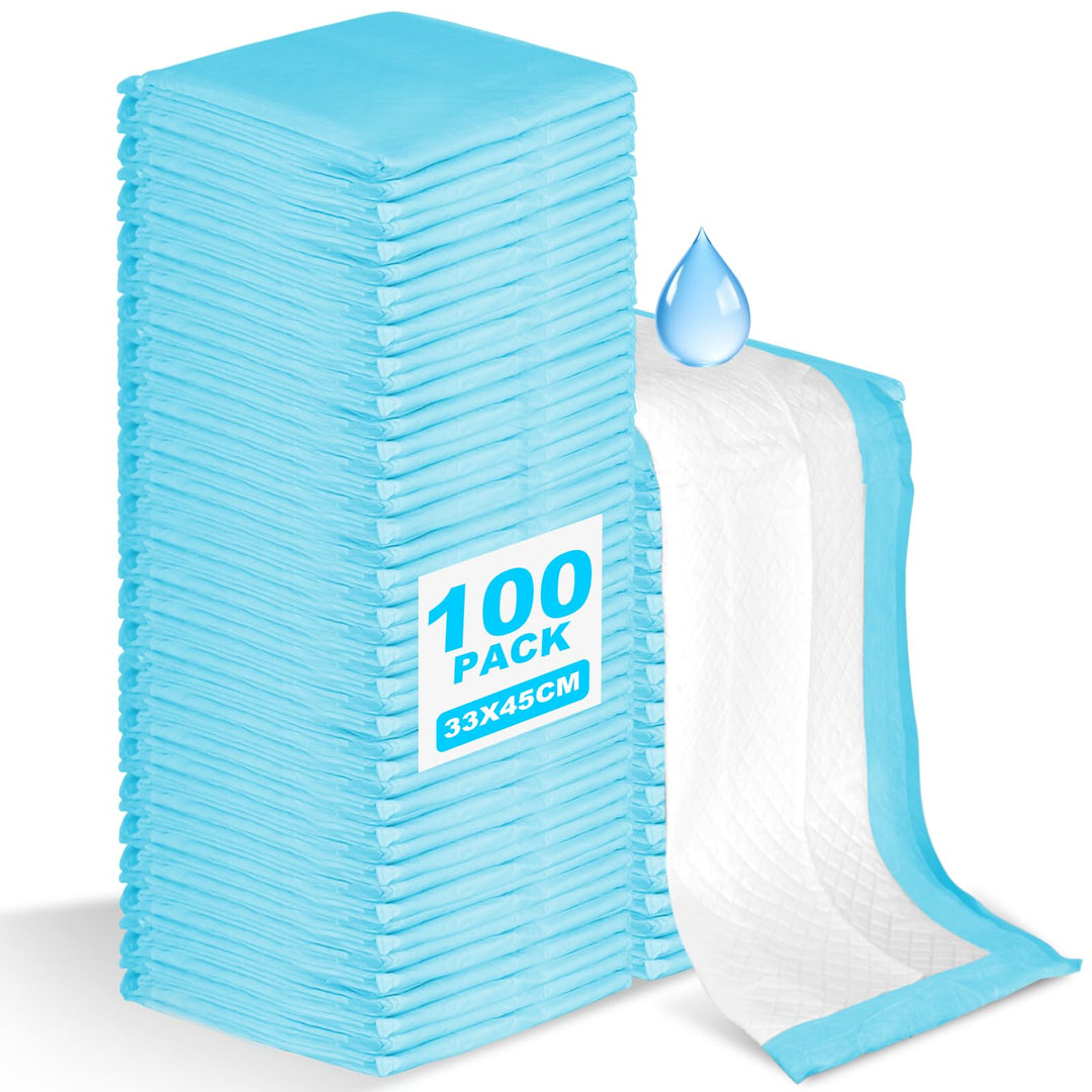 100 Stück Baby Wickelauflage, 33 × 45 cm Wickelunterlage Einweg, Baby Changing Mat für Unterwegs, Hy