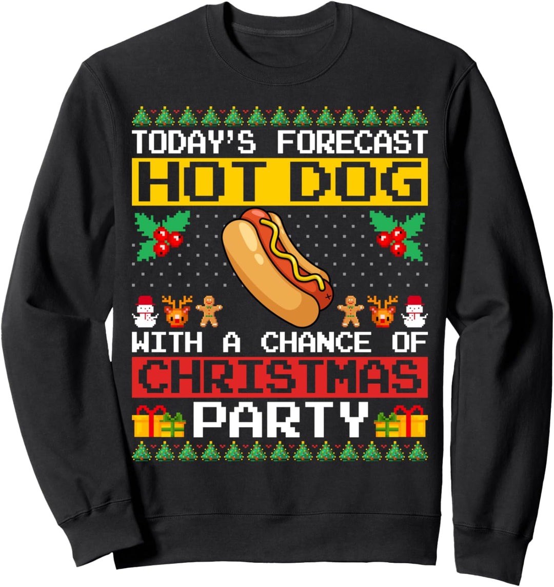 Hotdog Christmas Party Hotdog Lover Xmas Ugly Style Sweatshirt