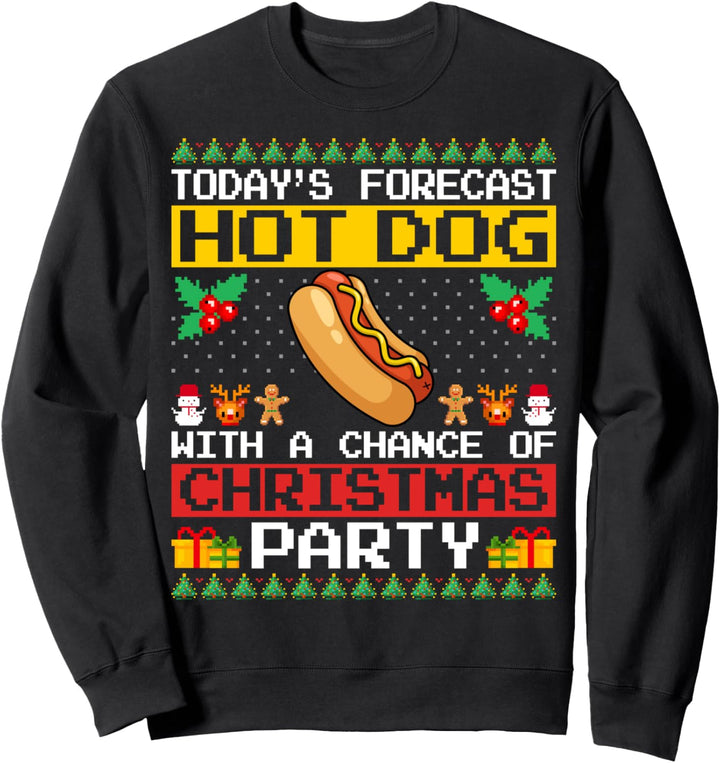 Hotdog Christmas Party Hotdog Lover Xmas Ugly Style Sweatshirt