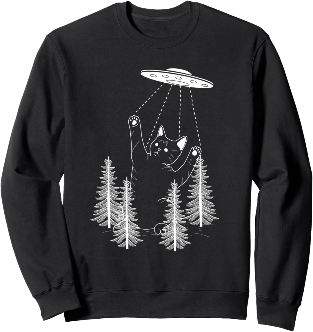 Süsse Katzen sind Aliens UFO-Katze Sweatshirt
