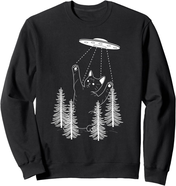 Süsse Katzen sind Aliens UFO-Katze Sweatshirt