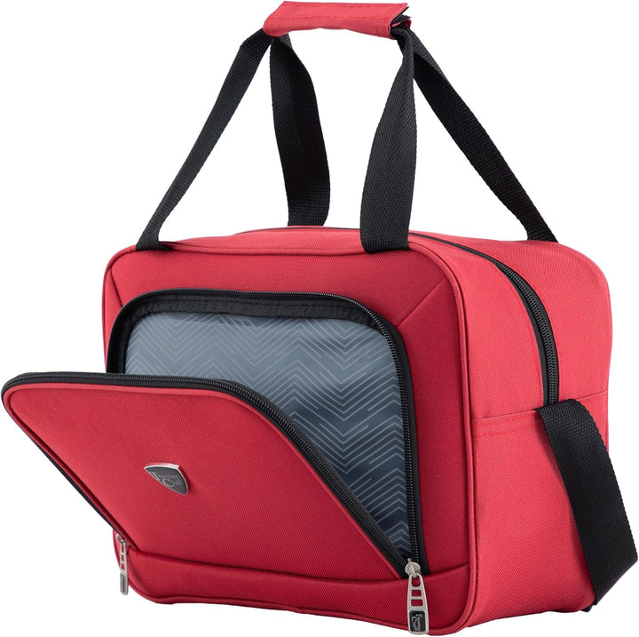 Travelers Club Chicago Hardside Erweiterbare Spinner Gepäckstücke 5 Piece Set Red, 5 Piece Set Red