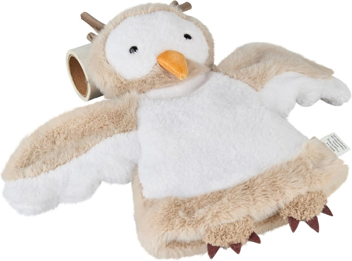 Sterntaler Handpuppe Eule aus weichem Flausch, Kinder- und Babyspielzeug, Kopf wattiert mit Polyeste