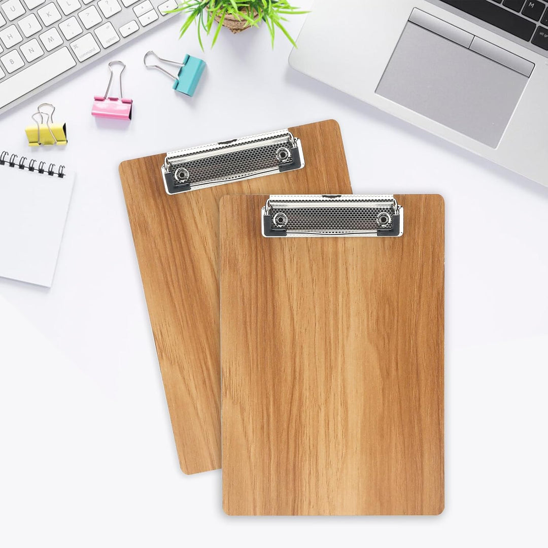A5 Klemmbrett Holz,12 Stück Klemmbrett Schreibbrett mit Metalklemme,A5 Schreibplatte Klemmbretter Zw
