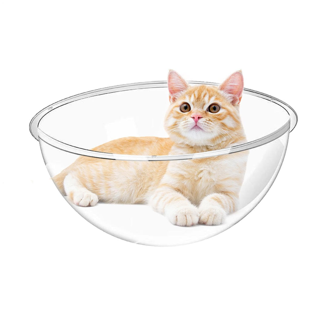 Acryl-Katzenbett – transparente Kuppel-Schlafkapsel, gemütliches Ruhenest | Durchsichtiger, geschlos