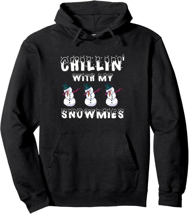 Chillin' With My Snowmies Weihnachts-Schneemänner zum Aufhängen, Geschenk Pullover Hoodie