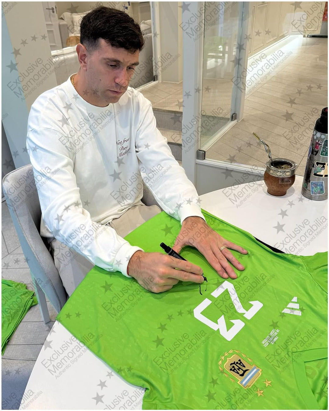 Argentinien-Trikot, signiert von EMI Martinez