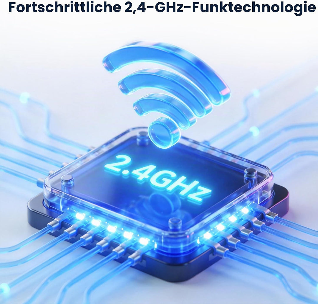NUX B-3RC 2,4 GHz Mikrofon Wireless System mit Ladekoffer, Mikrofonbündel, 24 Bit/44,1 kHz, Langstre