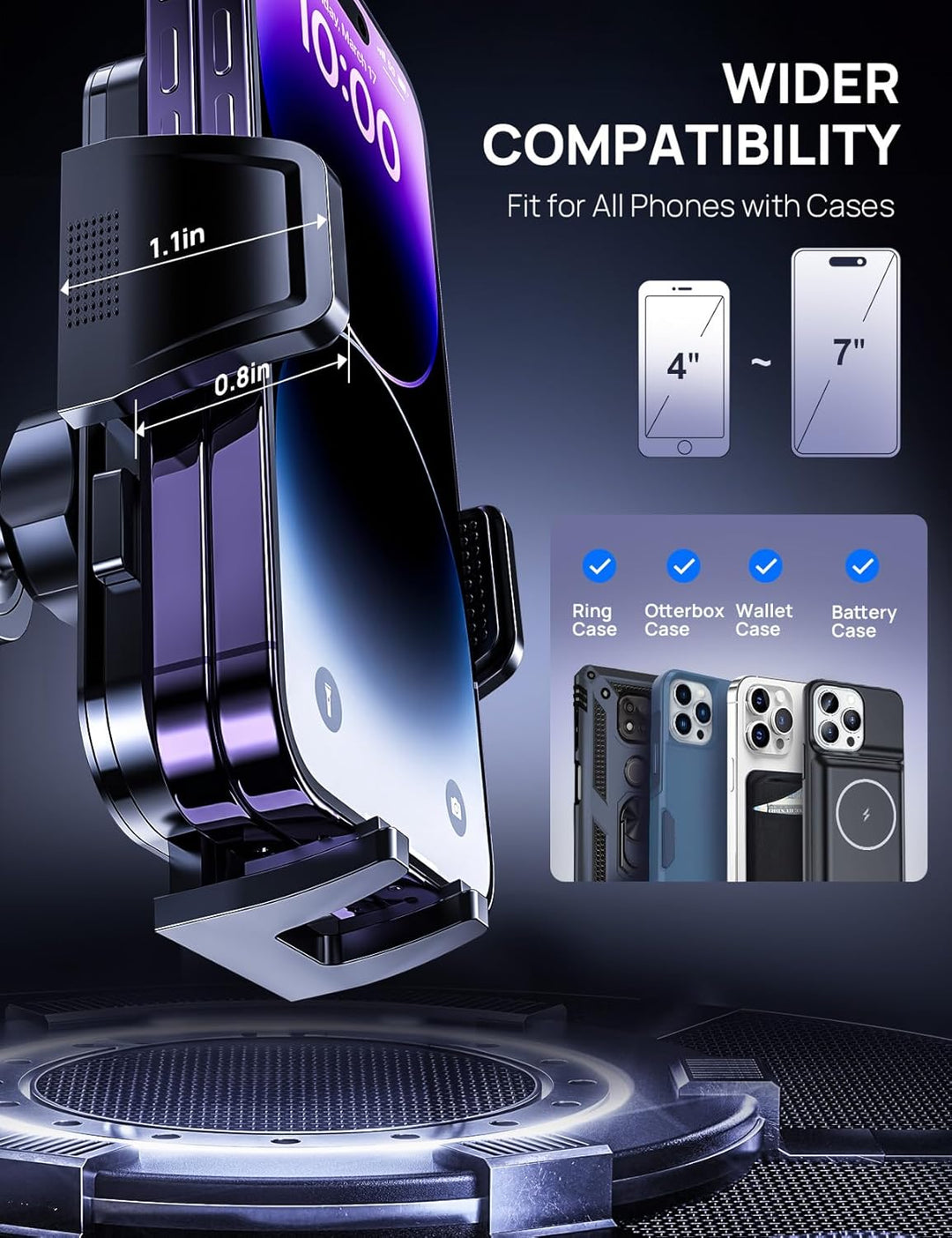 GUANDA TECHNOLOGIES CO., LTD. Handyhalterung Auto Smartphone Handyhalter Lüftung Universale Rutschfe