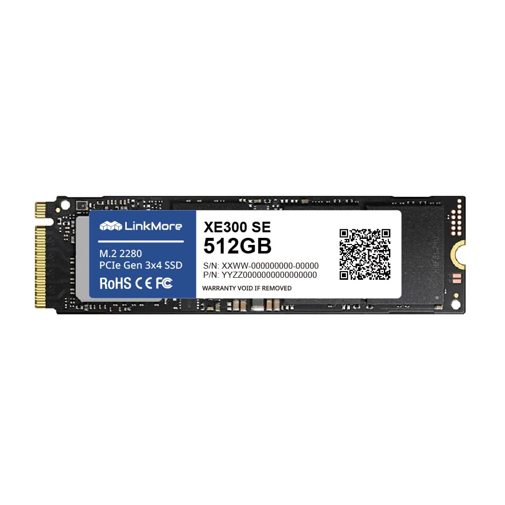 LinkMore XE300 SE 512 GB PCIe Gen3 NVMe M.2 2280 Internes Solid State Drive, Gen3.0X4 Lesegeschwindi