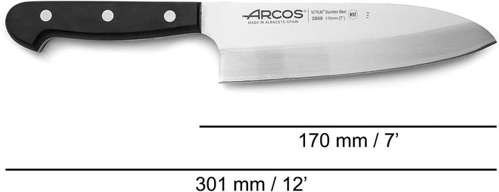 Arcos 289804 Serie Universal - Messer Deba Asiatisches Messer - Klinge Nitrum Edelstahl 170 mm - Han