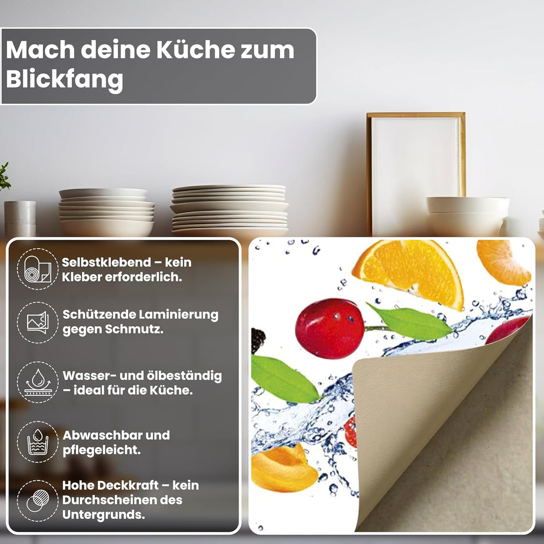 DIMEX Küchenrückwand Folie selbstklebend Obst | Klebefolie - Dekofolie - Spritzschutz für Küche | Pr