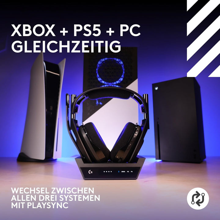 Logitech G Astro A50 X LIGHTSPEED, Kabelloses Gaming-Headset + Basisstation – PRO-G GRAPHENE, PLAYSY