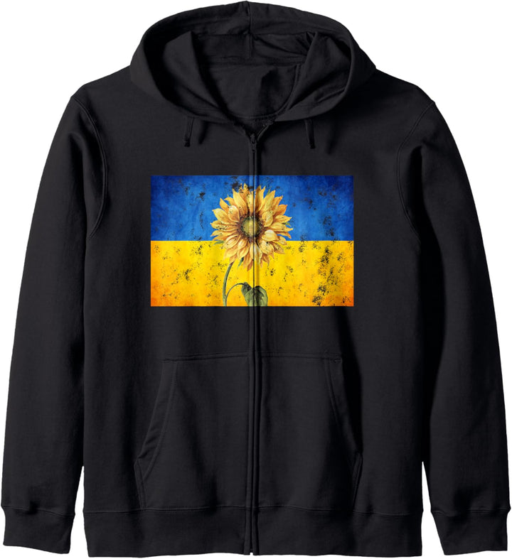 ukraine sunflower Kapuzenjacke