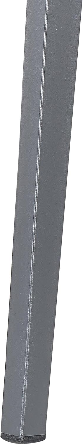 Gartentisch Aluminium Glasplatte Steinoptik rechteckig 140x80 cm grau Mileto