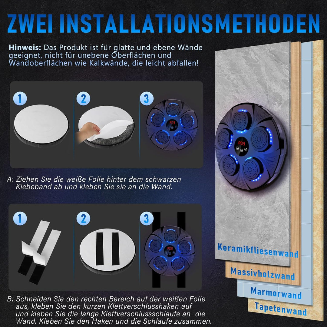 semai Music Boxing Machine, Musik Boxmaschine Bluetooth, 9 Geschwindigkeitsmodi und Zählmodus Musik