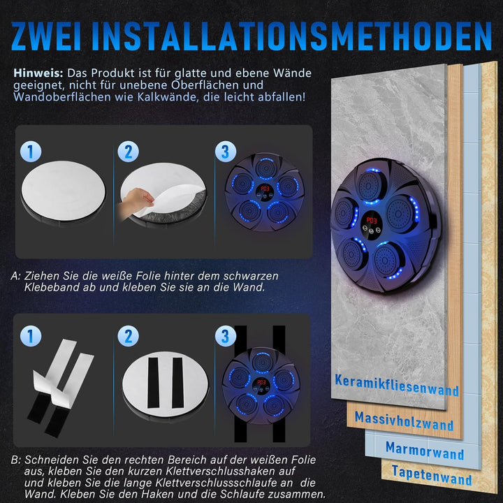 semai Music Boxing Machine, Musik Boxmaschine Bluetooth, 9 Geschwindigkeitsmodi und Zählmodus Musik