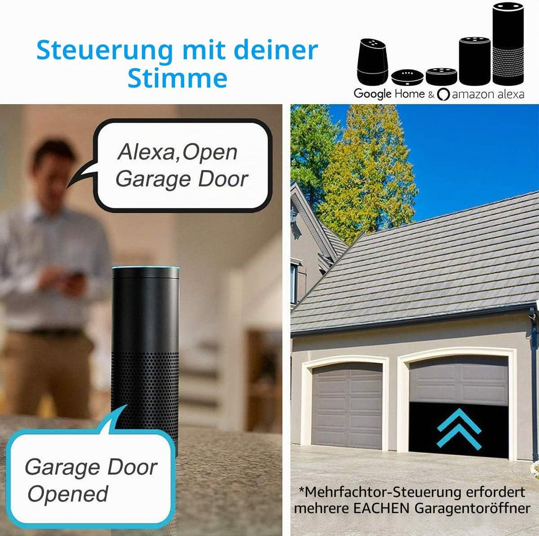 Newgoal WiFi Smart Home Garagentoröffner, Funkschalter Fernbedienung mit App, kompatibel mit Alexa,
