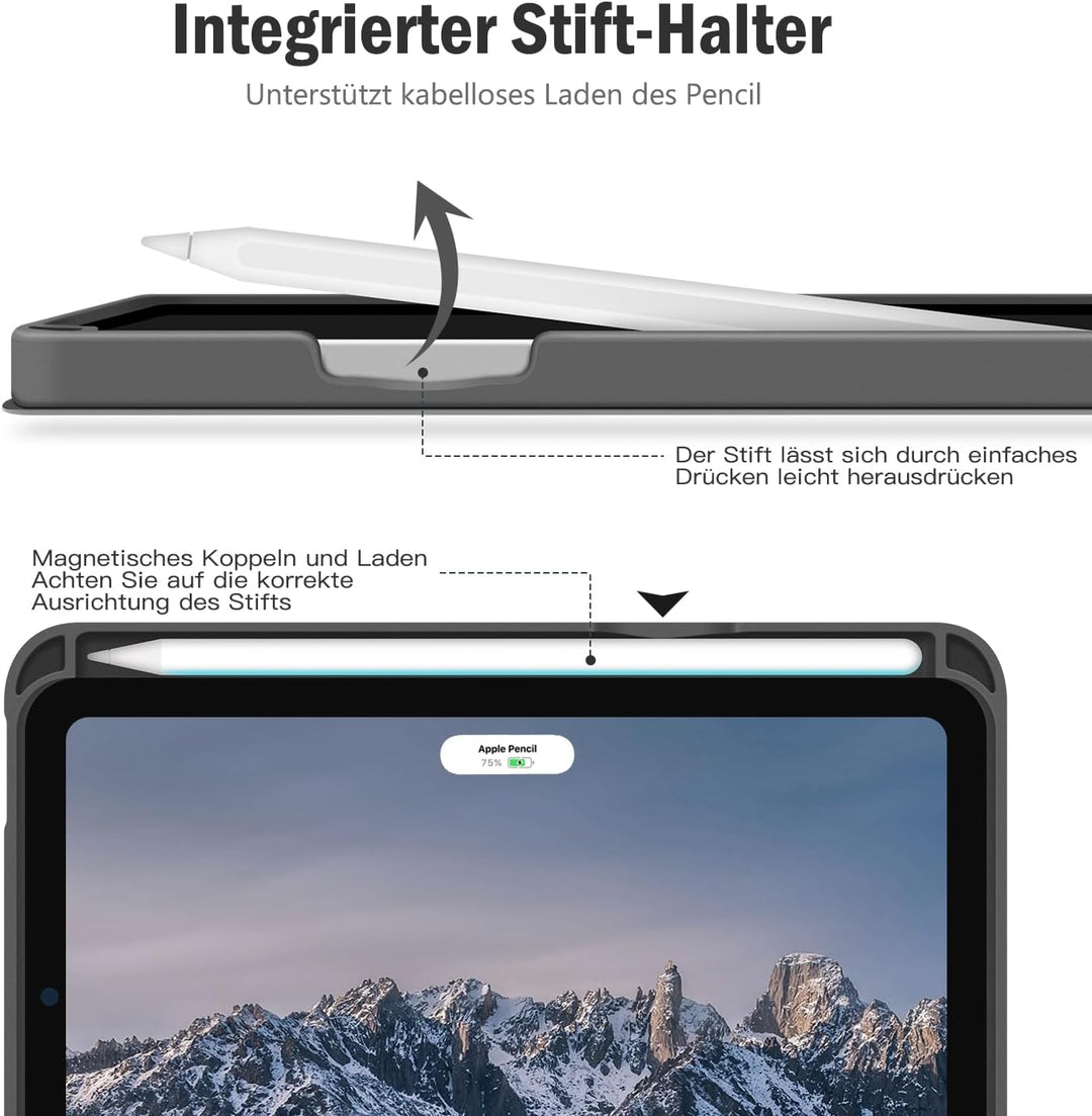 Antbox Hülle für iPad Mini 6. Gen 2021 8.3 Zoll mit Apple Pencil Halter Auto Schlaf/Wach Funktion PU