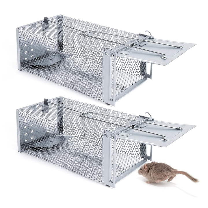 Lebendfalle Mausefalle, XXL Premium Rattenfalle Hochsensitive Mäuse-Futterfalle, Tierfreundlich &amp; Wi