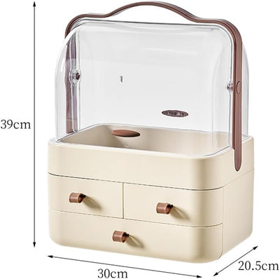 RMAN Make Up Kosmetik Organizer, Aufbewahrung Schmink Organizers Aufbewahrungsbox mit 3 Schubladen T