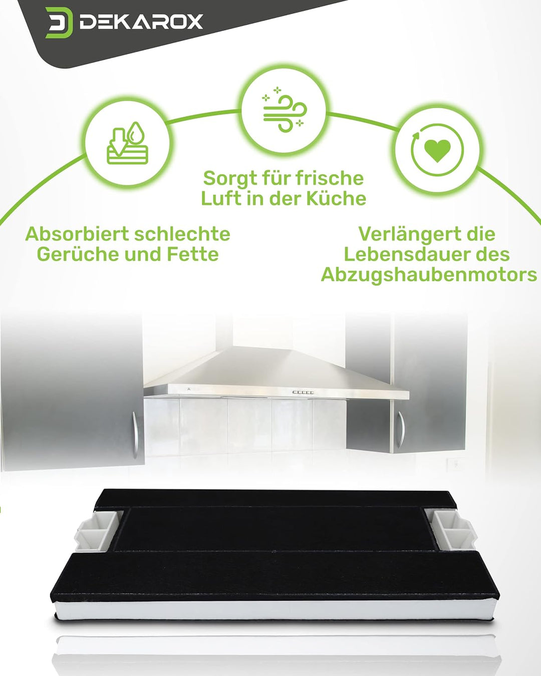 DEKAROX Aktivkohlefilter Filter für Balay Bosch Siemens Neff Constructa Gaggenau 434229 00434229 DHZ