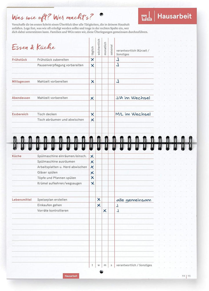 weekview Haushaltsplaner | undatiert | Manage jetzt die Themen Hausarbeit, Menüplanung, Vorratshaltu