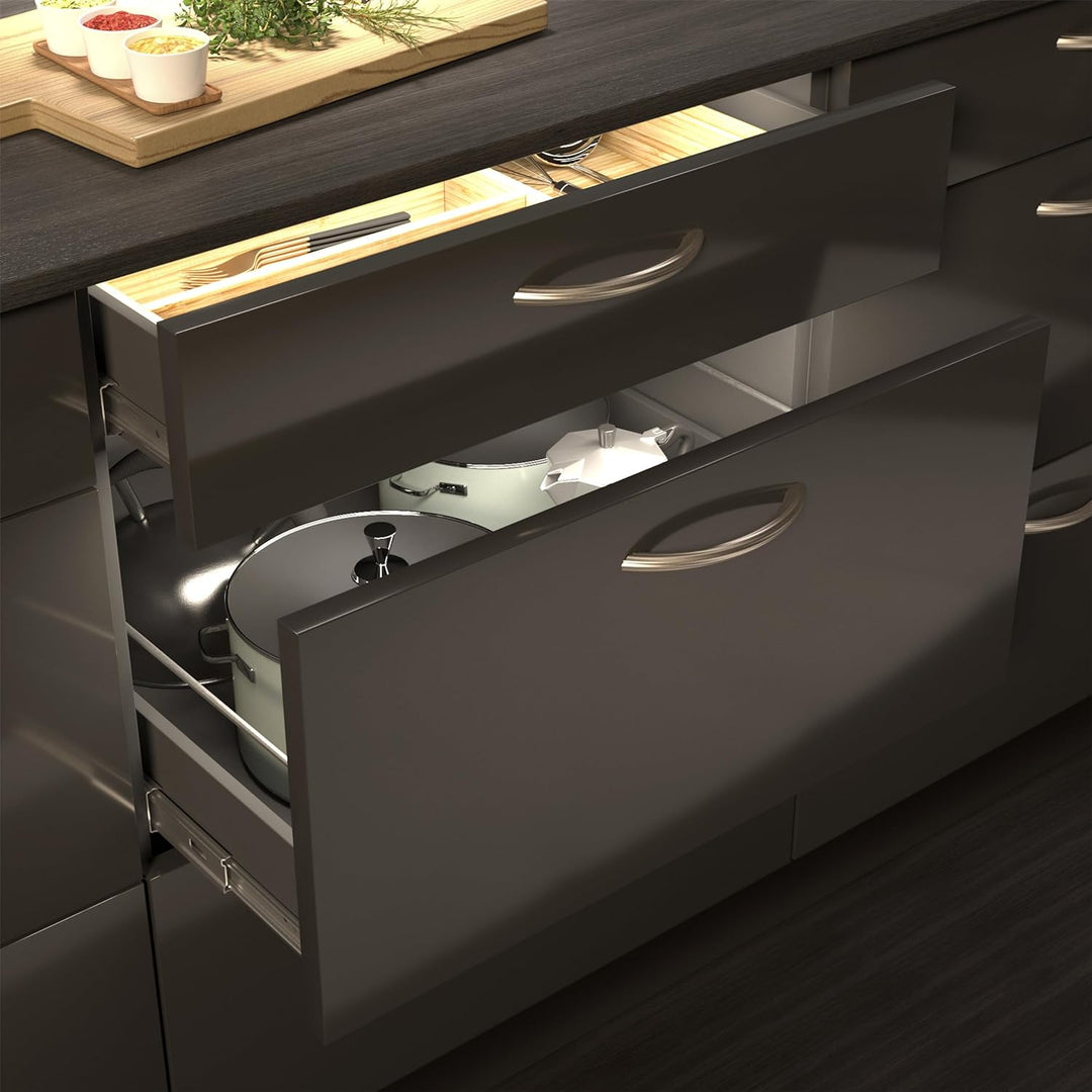 10x Möbelgriff DIVIN BA 128 mm Edelstahloptik Küchengriff Schrankgriff Schubladengriff von SO-TECH®