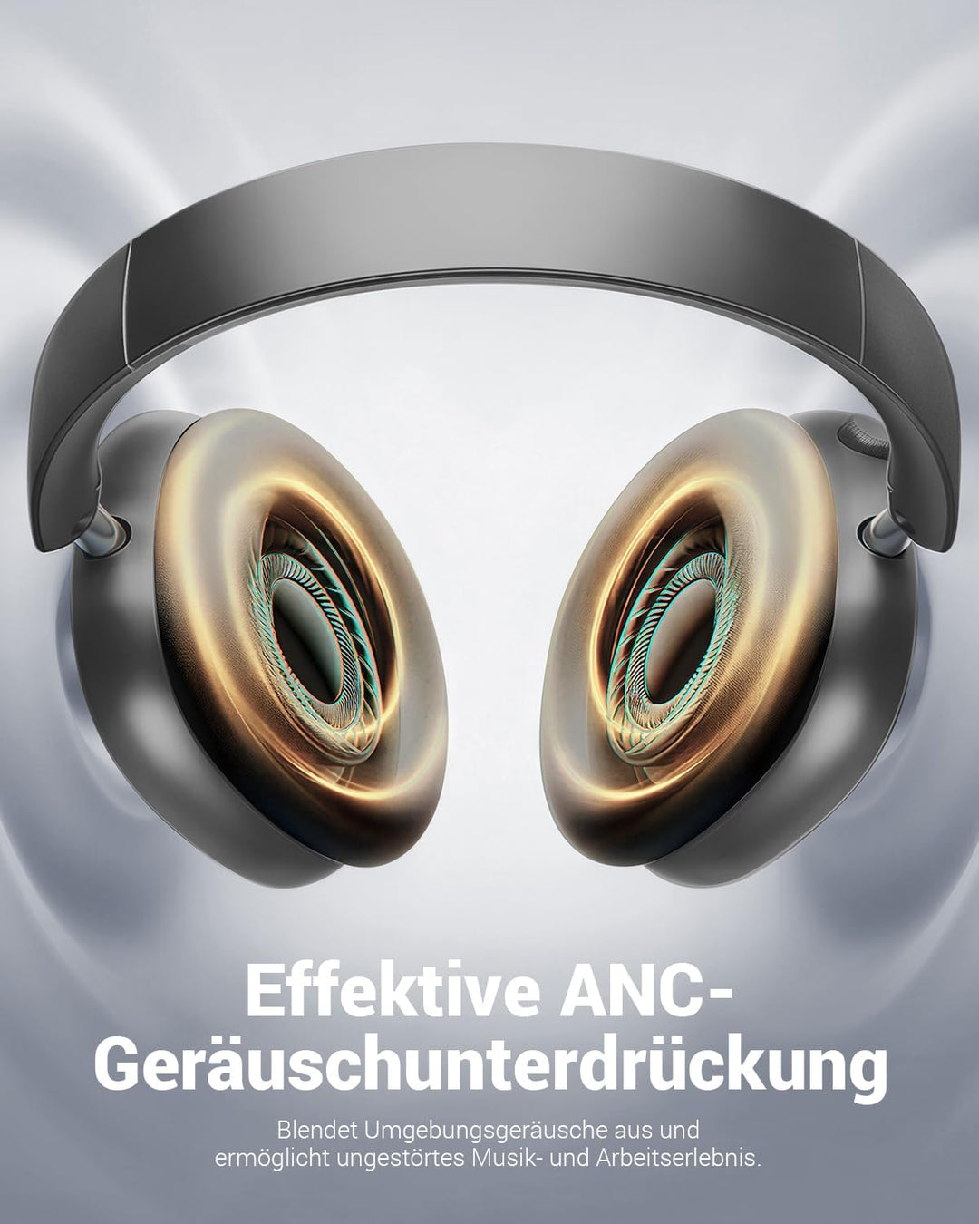 Wentronic Y01 Noise-Cancelling-Kopfhörer, Kabellose Over-Ear-Kopfhörer, Bluetooth 5.3, Hi-Res Sound,