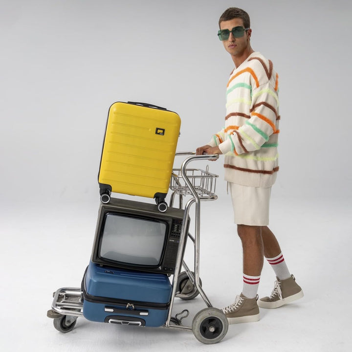 SKPAT - Handgepäck Koffer Trolley - Reisekoffer Mit Rollen und Reisekoffer Hartschalenkoffer für Vie