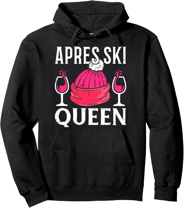Apres Ski Queen Skihäschen Skihase Fahren Shirt Outfit Pullover Hoodie
