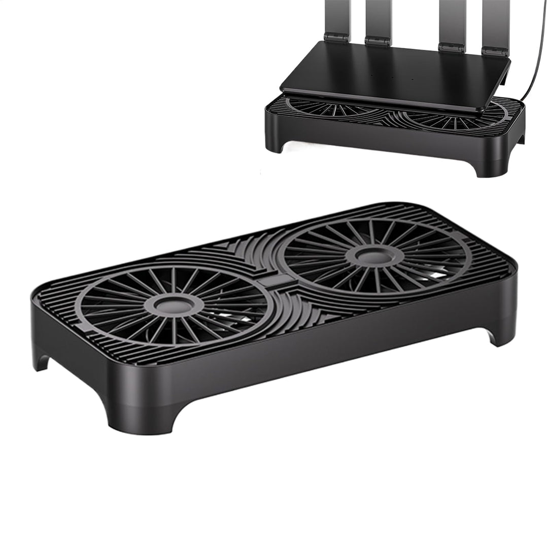 Router Cooling Fan, hock Absorbing Base, Wifi Radiator Cooler, Network Device Fan, Electronic Equipm