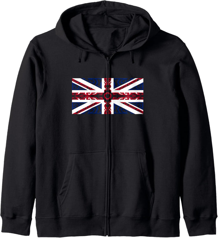 Union Jack – Britische Flagge – Tribal-Stil. Kapuzenjacke