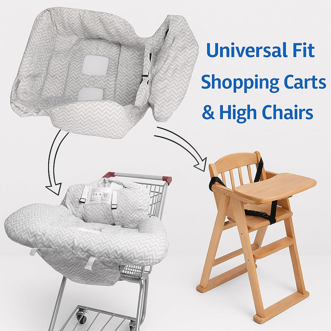 Playground® Sitzkissen für Babys – Bequemer und Weicher Einkaufstrolley-Sitzbezug – Tragbar, Maschin
