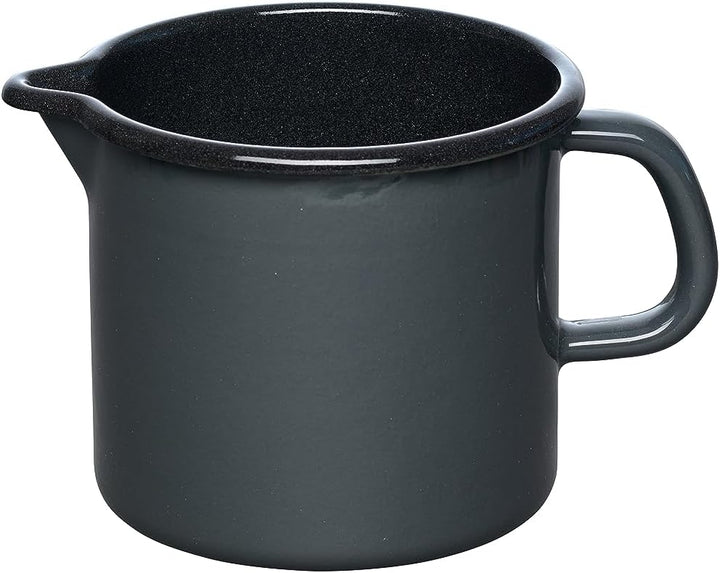 Riess, 0546-003, Familien-Set 5-teilig, NOUVELLE - DARK GREY, Premium-Emaille, LBH 50x30x30cm, Gewic