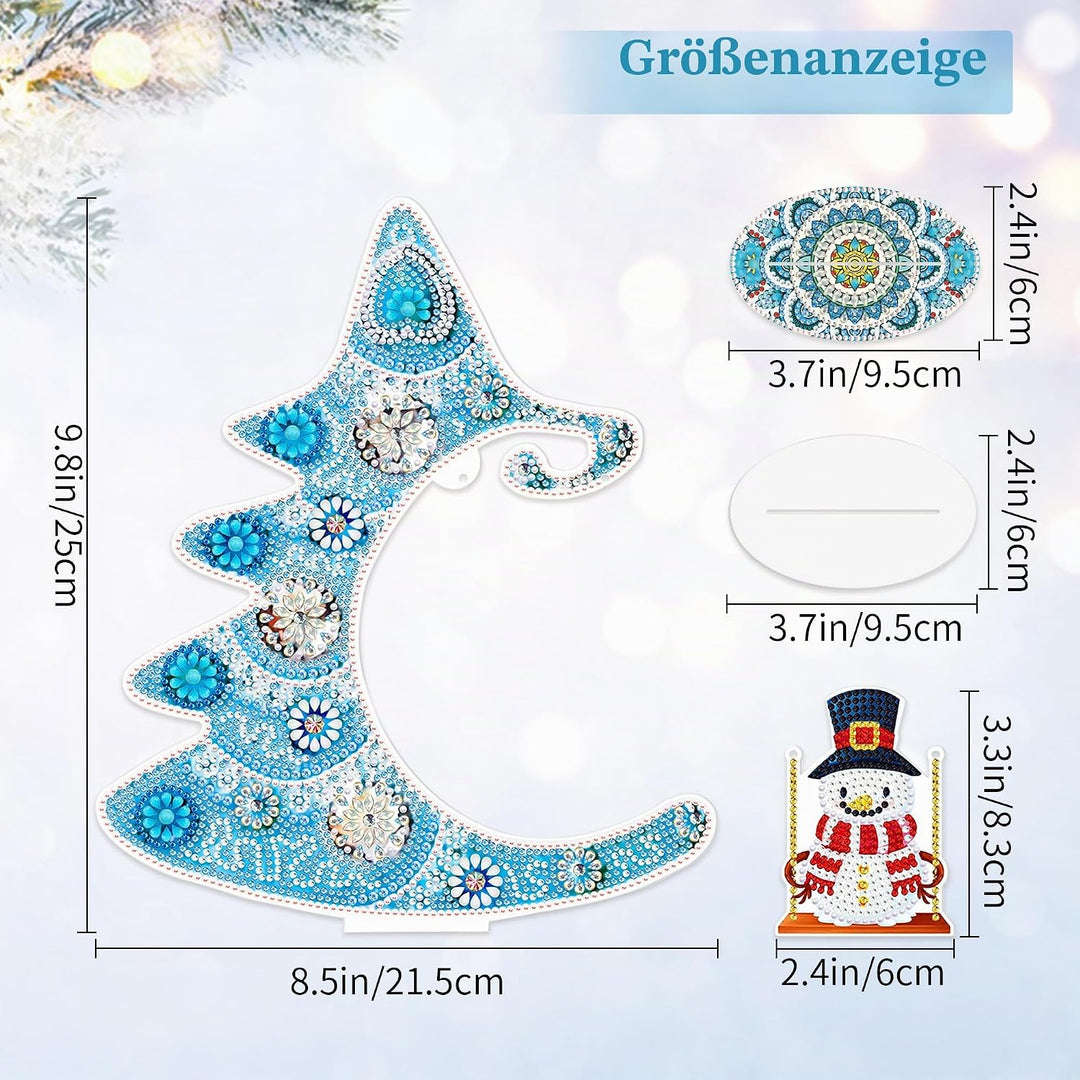 LYLIDIA Diamond Painting Weihnachten Erwachsene Weihnachtsbaum Schneemann Beidseitig DIY 5D Weihnach