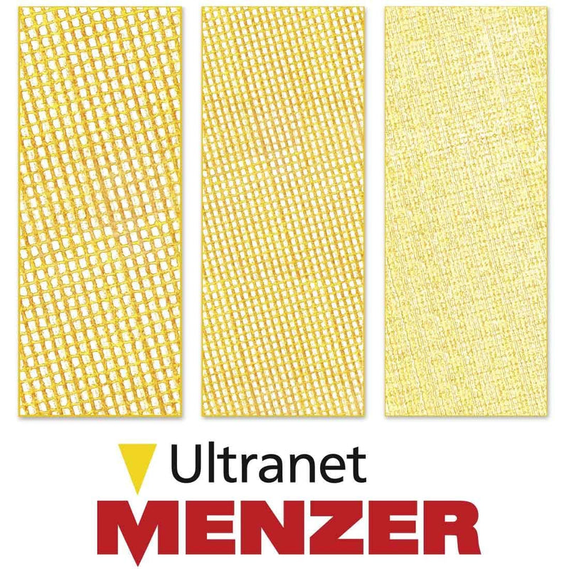 MENZER Ultranet Klett-Schleifgitter, 225 mm, f. Trockenbauschleifer, Weisses Edelkorund (25 Stk.) K4