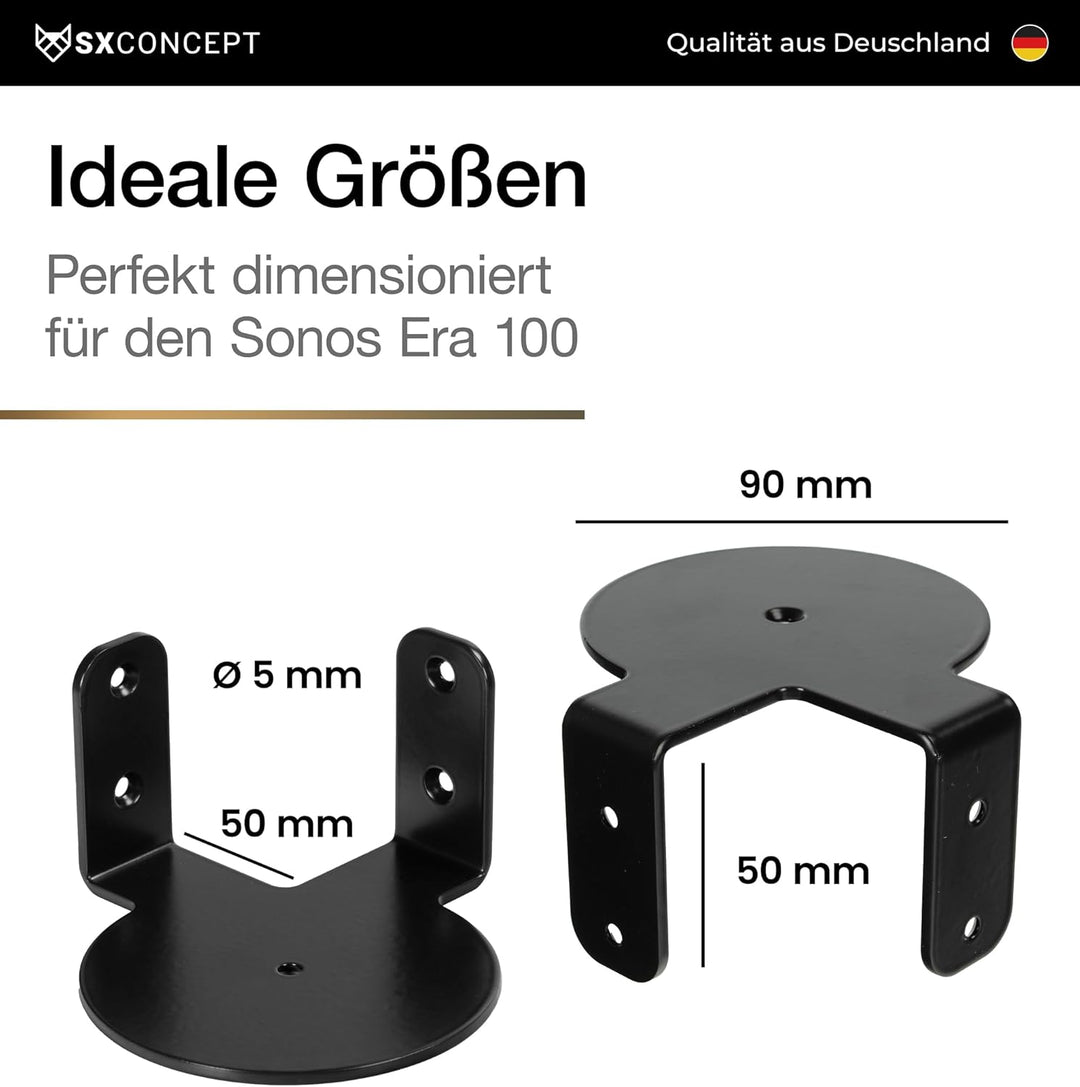 SX-Concept Wandhalterung für Sonos Era 100 | Eck-Variante | Minimalistisches Design | Optimaler Wand