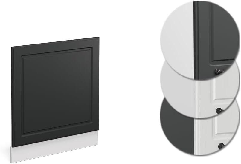 Vicco Frontblende R-Line, Anthrazit Landhaus/Weiss, 60 cm ohne Arbeitsplatte Anthrazit Landhaus Gesc