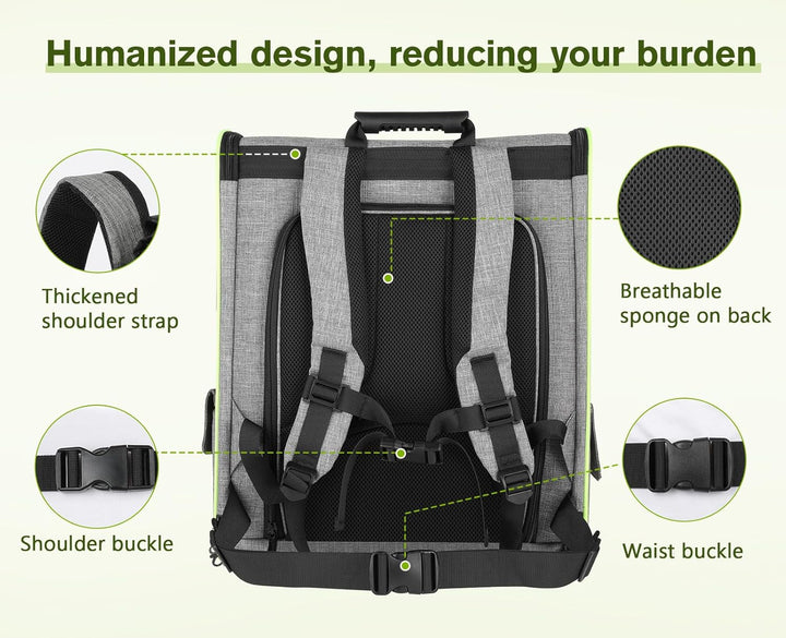 pecute Hunderucksack, Erweiterbar Faltbar, Katzenrucksack Grosse Katzen mit Anti-offener Reissversch