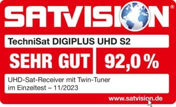 TechniSat DIGIPLUS UHD S2-4K Sat Receiver mit alphanumerischem Display und Twin Tuner (DVB-S/DVB-S2,