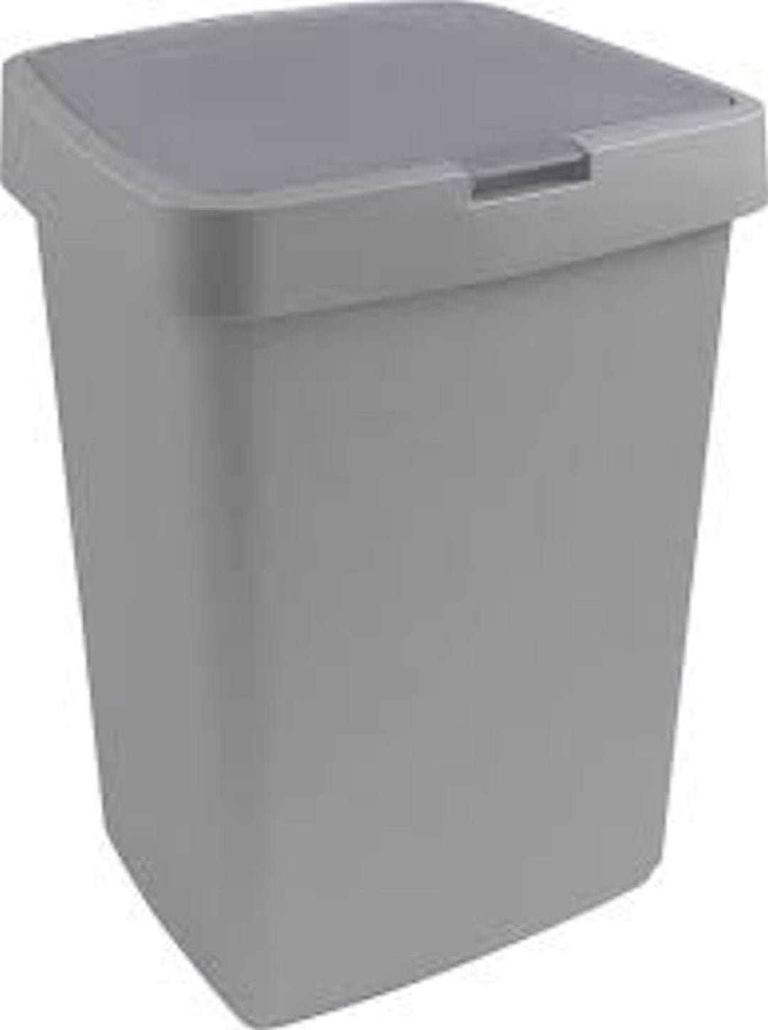 Sunware Delta Mülleimer mit Klappdeckel - mit Montagering - 10 L - 25 x 22 x 32,5 cm - grau