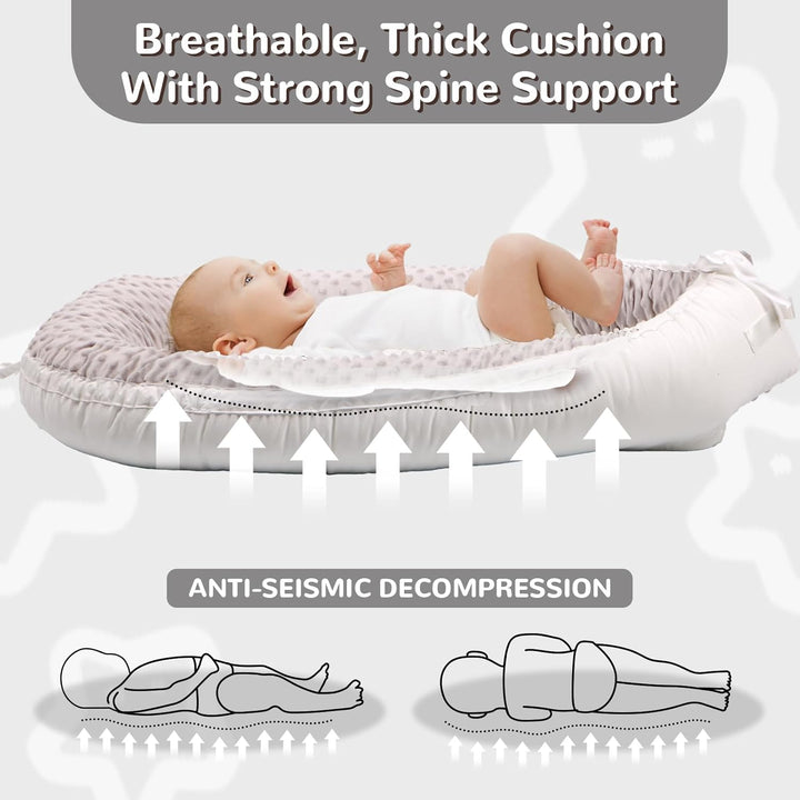 EAQ Babynest Nestchen Baby Weiches Atmungsaktives baby bett Perfekt für Neugeborene Geschenk 100% Ba