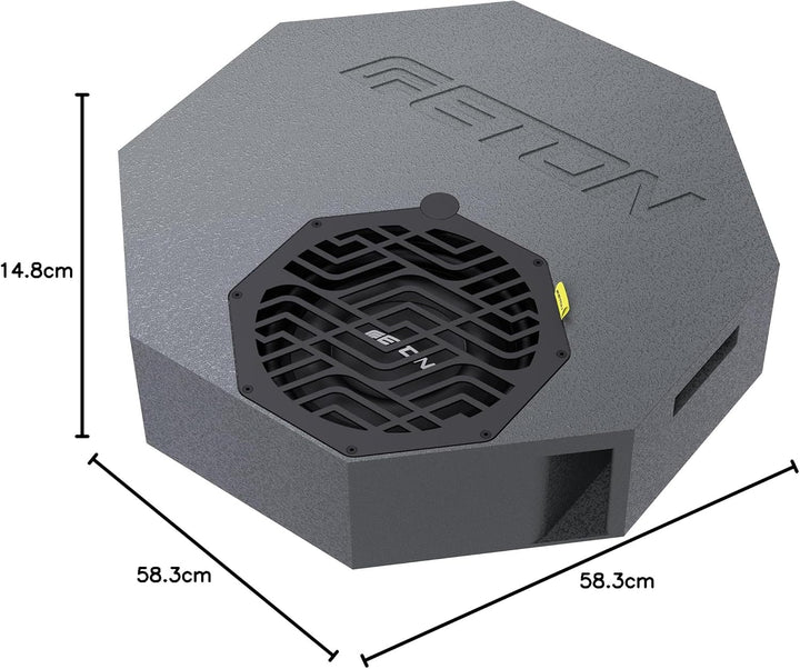 ETON Res 10 AR – Flacher Aktiv-Subwoofer für Reserverad-Mulde, aktive Bassreflex Bassbox mit potente