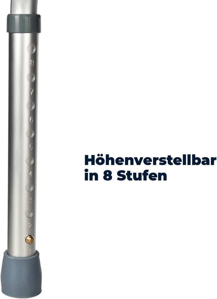 flexilife Duschhocker eckig - Duschsitz höhenverstellbar, Bad Hocker eckig weiss für Senioren - Bade